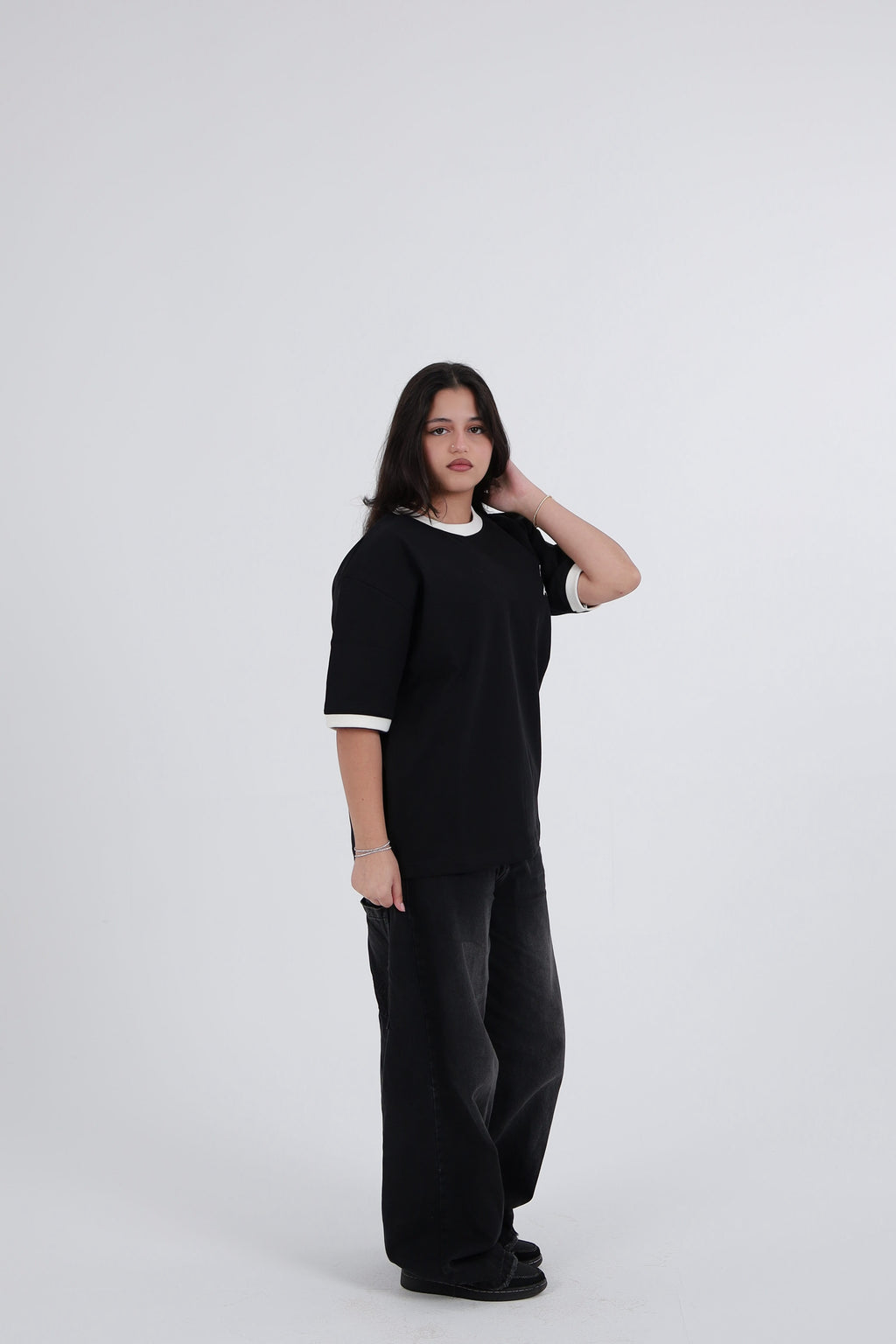 Zekra Black Ringer T-shirt