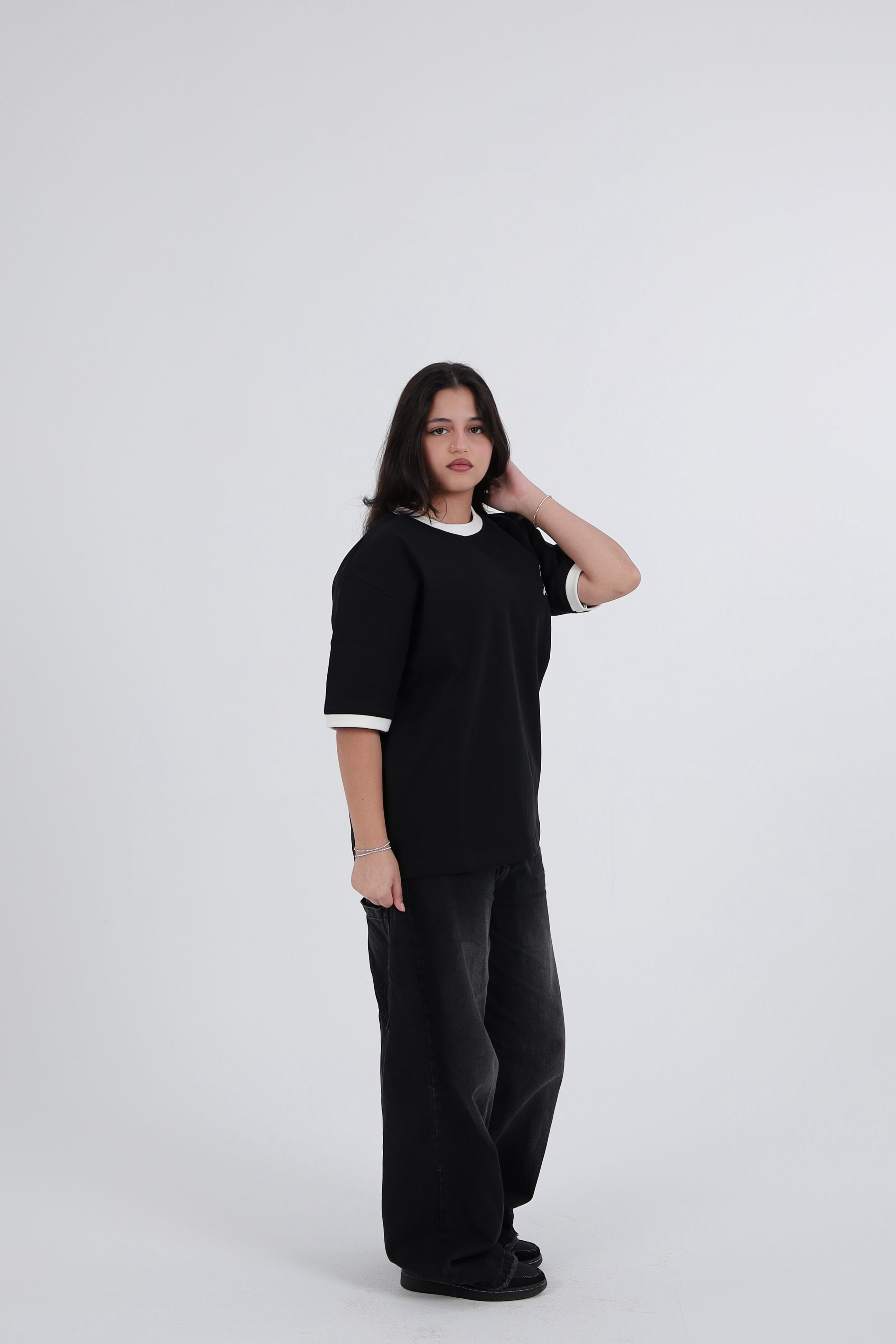 Zekra Black Ringer T-shirt