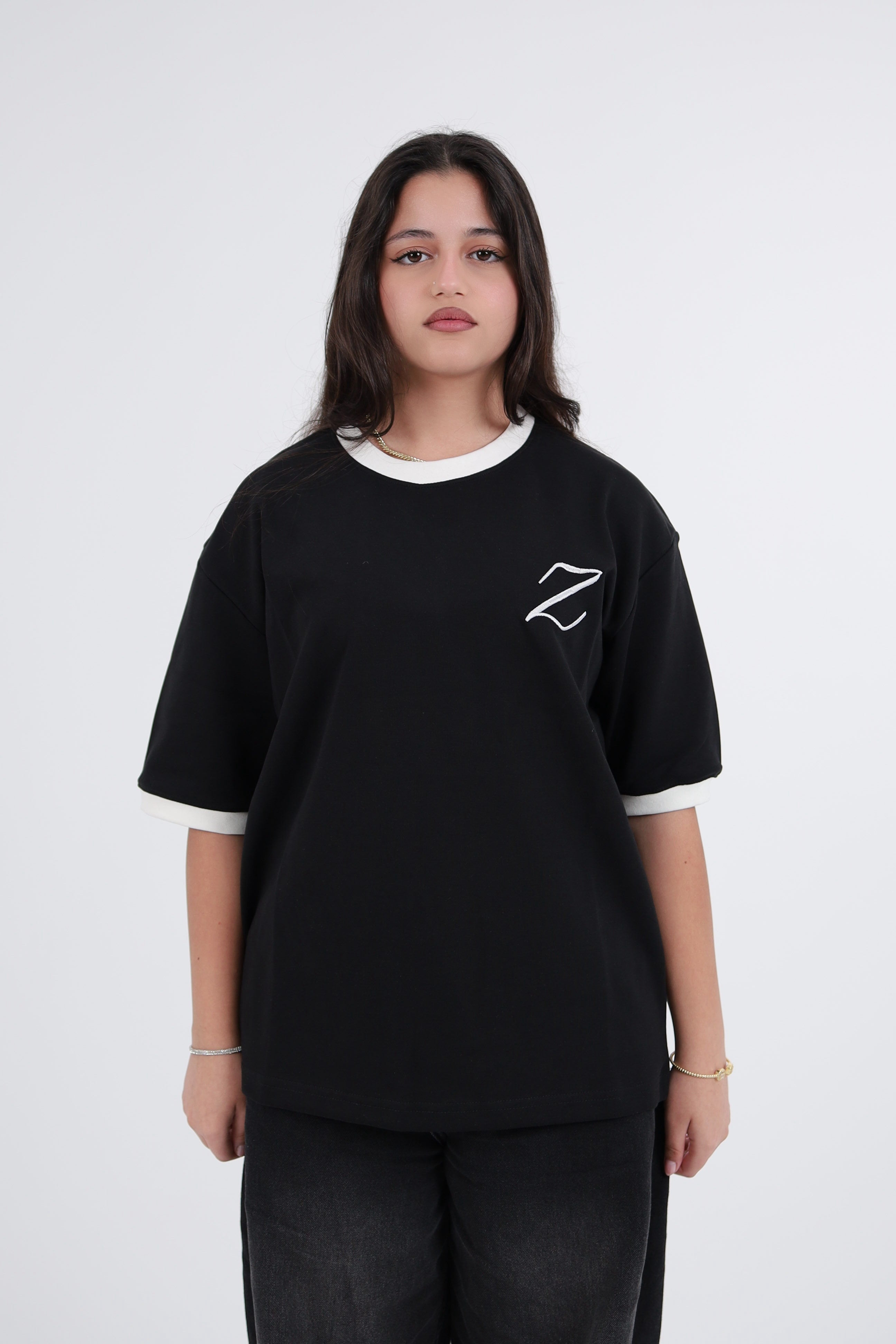 Zekra Black Ringer T-shirt