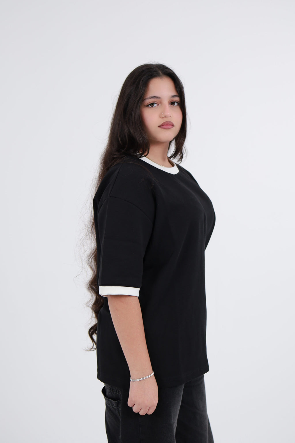 Zekra Black Ringer T-shirt