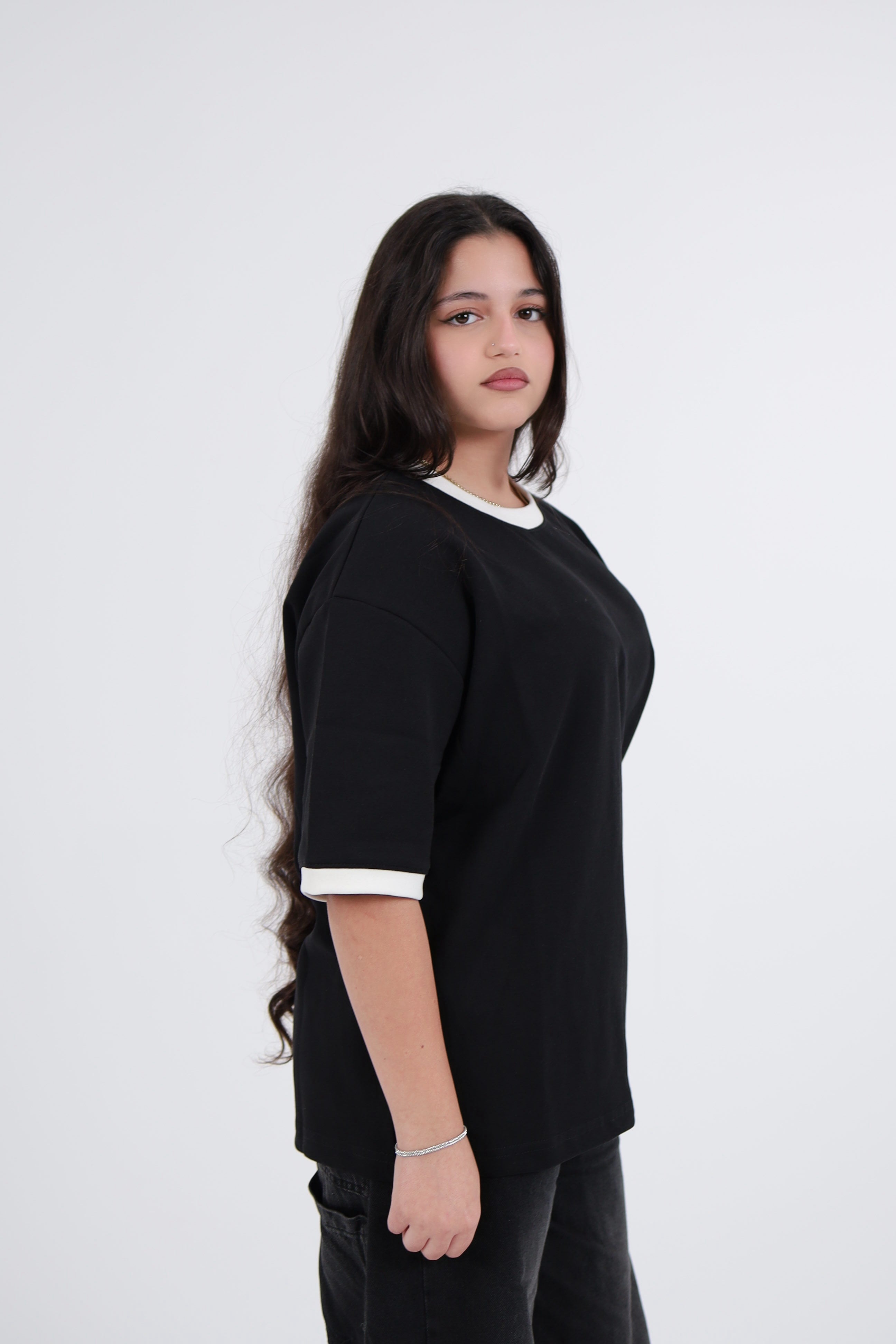 Zekra Black Ringer T-shirt